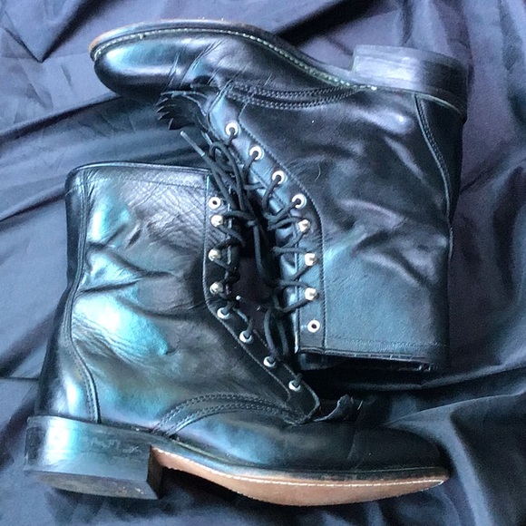 Laredo Lace Up Roper Boots - Picture 5 of 8